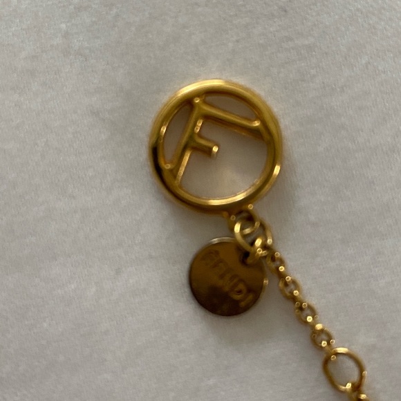 Long Fendi F Logo Necklace - Picture 4 of 4